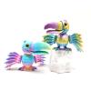 3D Animals 3D Printed Toy Parrot Mouth Movable Articulated 9.5cm/3.7in for Stress Relief Home Office Decompression Decor Executive Desk Toys-Blue Green view 3