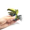 3D Animals 3D Printed Toy Parrot Mouth Movable Articulated 9.5cm/3.7in for Stress Relief Home Office Decompression Decor Executive Desk Toys-Blue Green view 4