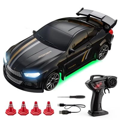 Actualia Mini RC Drift Car, 1:64 Scale Remote Control Car with LED Lights & Drift Tires, 2.4GHz Stunt Drifting RC Vehicle Toys Hobby Gift for Adults