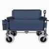 3-in-1 Folding Wagon Cart with Bench Seat, 500lb Capacity All-Terrain Beach Tires, Heavy-Duty Collapsible Utility Wagon for Camping, Groceries, Beach, and Outdoor Events, Dark Blue view 1