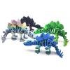 3D Toys Fidget Animals Stegosaurus Skeleton Articulated for Home Office Executive Desk Decoration Surprise Fantasy Gifts Aquarium Landscaping-Matte Blue Purple||17cm/6.7in view 2