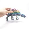 3D Toys Fidget Animals Stegosaurus Skeleton Articulated for Home Office Executive Desk Decoration Surprise Fantasy Gifts Aquarium Landscaping-Matte Blue Purple||17cm/6.7in view 3