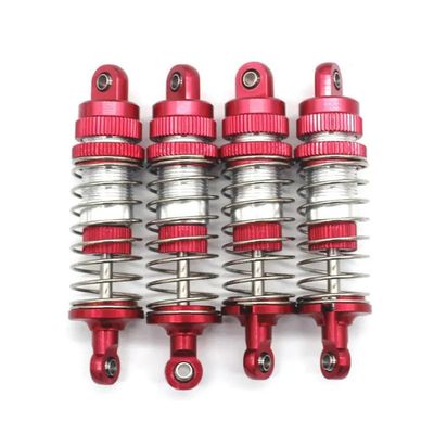 4PCS Metal Front and Rear Shockproof Parts Compatible with 1/14 ZD Racing MT16 MT14R PT14R BX12 X12S Remote Control Car(Red)