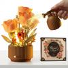 255Pcs Magic Watering Can Automatic Blooming Rose Building Blocks Set for Adults, Remote Control Flower Bouquet Kit with LED Lights & Sound, DIY Mechanical Botanical Decor for Valentines Day Home view 1