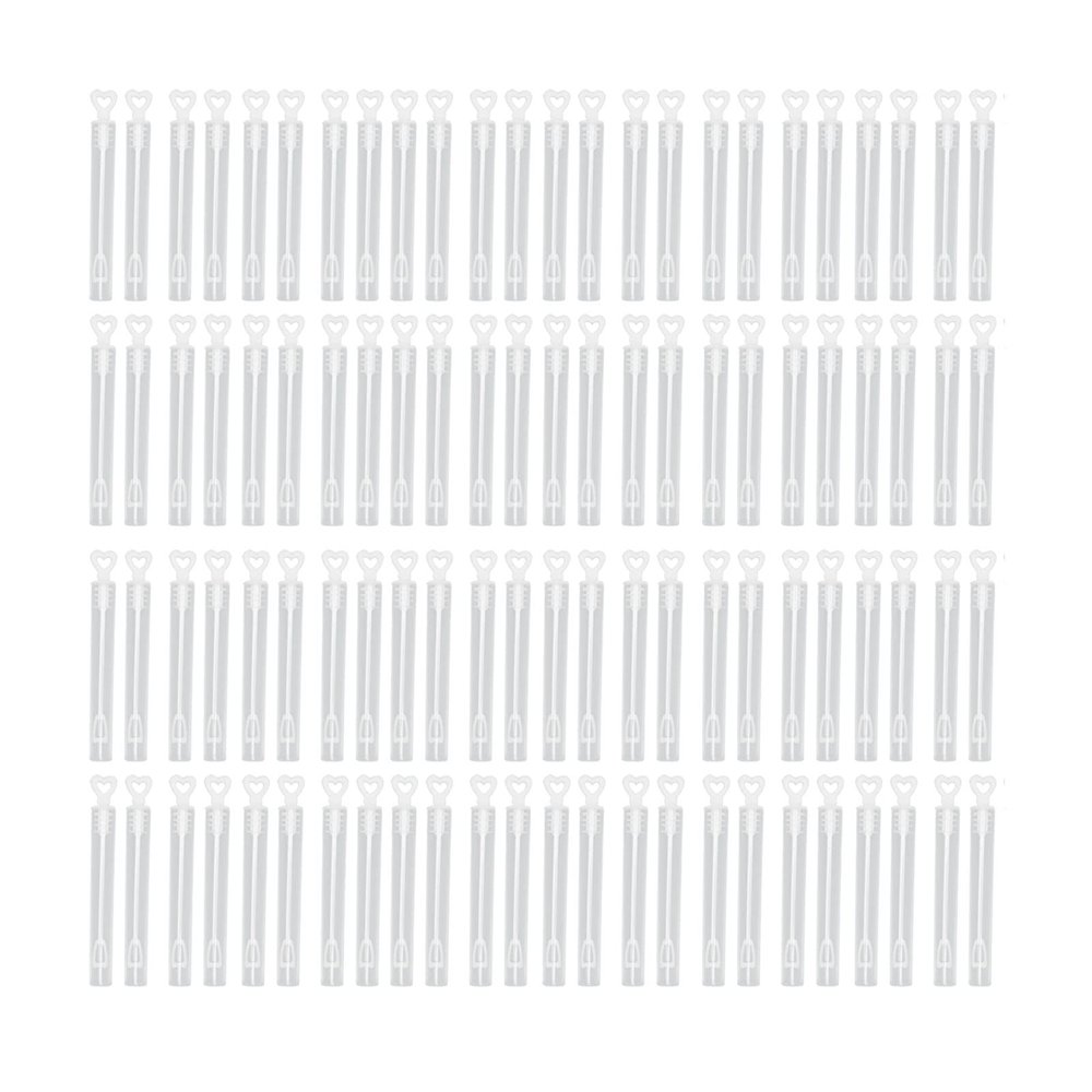 Gavigain 96PCS Bubble Wands White Transparent Durable Abs Portable Widely Used Bubble Sticks for Party Wedding Holiday