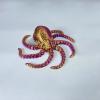 3 d Printed Animals 3-d Printed Stuff Octopus Articulated for Stress Relief Home Office Decompression Decor Executive Desk Toys-Purple Gold||19cm/7.5in view 1