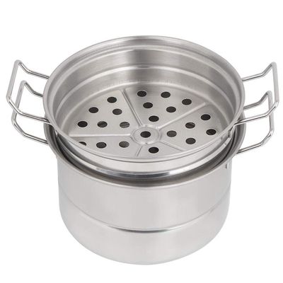 Pwshymi Mini Steamer Pot, Stainless Steel Kids Kitchen Toy Play Kitchen Cooking Accessories for Develop Intelligence