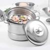 Pwshymi Mini Steamer Pot, Stainless Steel Kids Kitchen Toy Play Kitchen Cooking Accessories for Develop Intelligence view 3