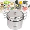 Pwshymi Mini Steamer Pot, Stainless Steel Kids Kitchen Toy Play Kitchen Cooking Accessories for Develop Intelligence view 4