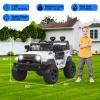 12V Ride on Truck for Kids, Electric Off-Road Car with Parent Remote Control, Spring Suspension, LED Lights, Bluetooth Music, 3 Speed Modes,White view 2