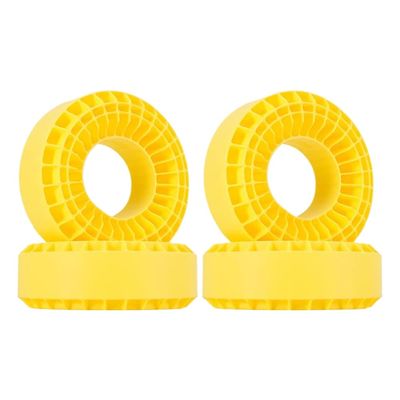 Rubber Insert Foam Fit 118-122mm 4.75 OD 1.9 Wheel Tires Compatible With 1/10 RC Crawler(Yellow)