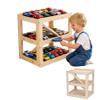 Parking Garage for Toy Cars, Storing Items, Toy Car Storage Rack with Three-Level Ramp, Wooden Parking Garage Playset Holds 40+ Playmobile, Safe & Durable Gift view 1