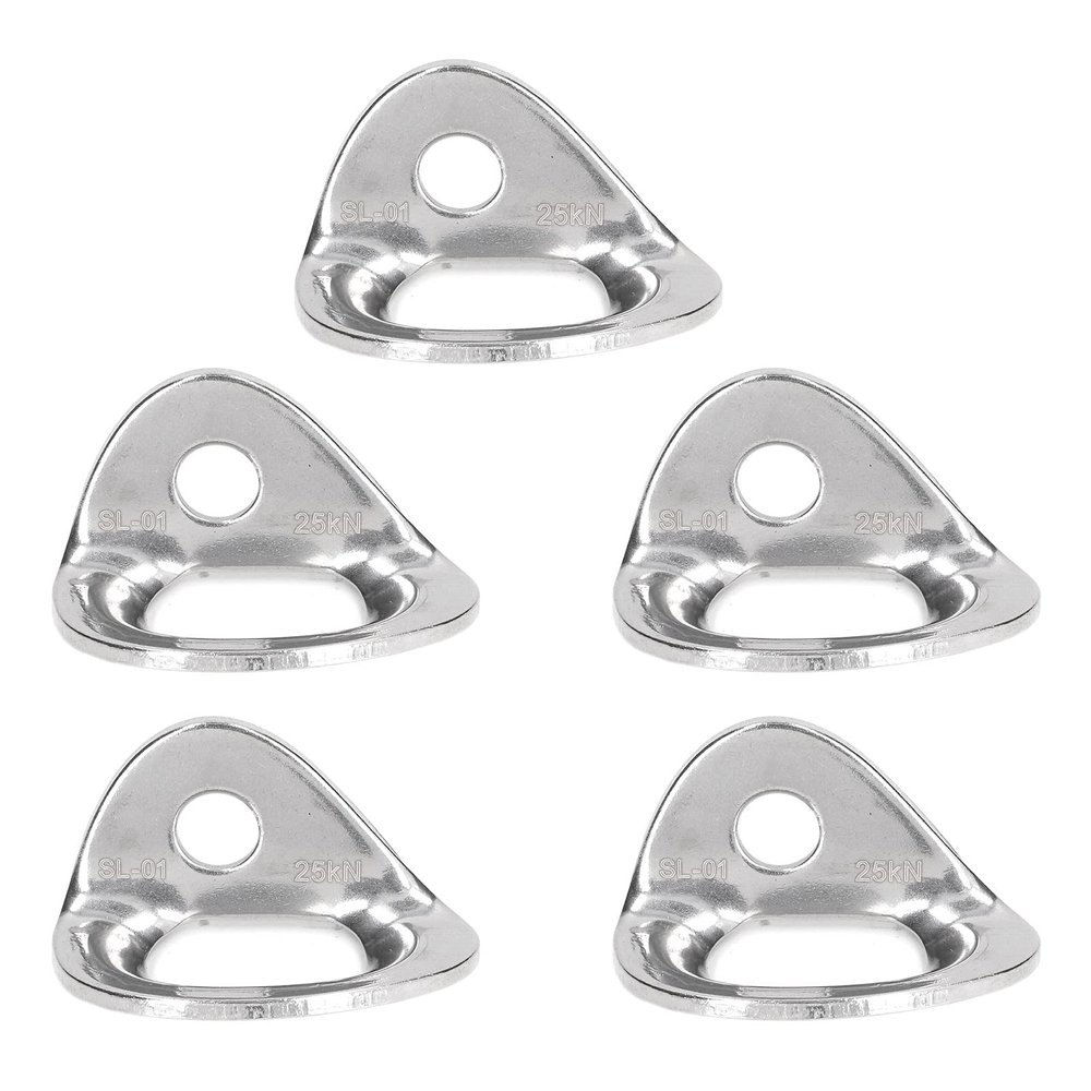 10Pcs 25KN 316 Stainless Steel Rock Climbing Hooks, Heavy Duty Hanger Bolts for Personal Anchor System, Caving Gear & Treehouse Attachment, Ice & Rock Climbing Anchors (5pcs without Expansion Screw)