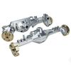 BEAXTURBO CNC Upgrade Aluminum7075&Copper Cover Front&Rear Axle housing&Steering Links kit-with an Aluminum Cover for Axial 1:8 AXP8 Gilamon 2.2 (Silver) view 4