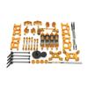 Front Suspension Arm Steering Block Steering Linkage Shock Tower Shock Absorber Compatible with 1:12 124019 1:14 144010 02 144001(Gold) view 1