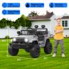 12V Ride on Truck for Kids, Electric Off-Road Car with Parent Remote Control, Spring Suspension, LED Lights, Bluetooth Music, 3 Speed Modes,Gray view 2