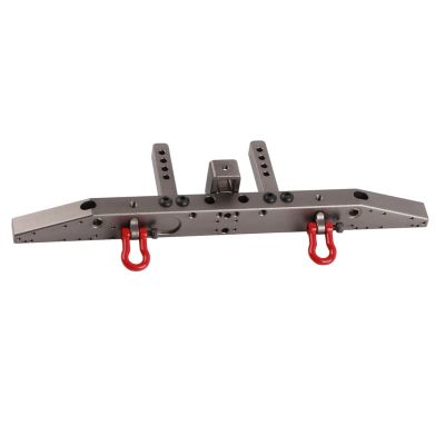 Anti Collision Aluminium Rear Bumper for Traxxax 4 RC Crawler Cars, Heavy Duty RC Car Parts, CNC Precision Workmanship with Smooth Edge, Durable Accessory for Off - Road Advent (8236T Titanium Gray)