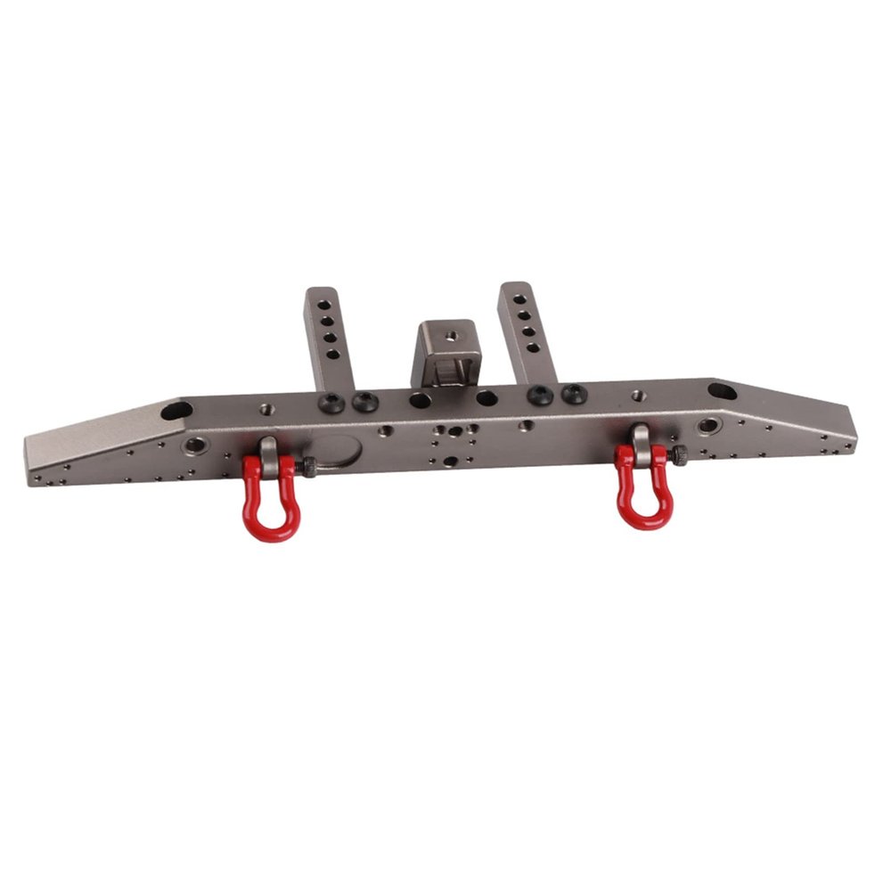 Anti Collision Aluminium Rear Bumper for Traxxax 4 RC Crawler Cars, Heavy Duty RC Car Parts, CNC Precision Workmanship with Smooth Edge, Durable Accessory for Off - Road Advent (8236T Titanium Gray)