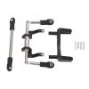 1/10 RC Servo Mount Hydraulic Steering Link Aluminum Lightweight Adjustable Damping SCX10 (Black) view 1