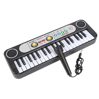 BAFOVY 37 Key Electronic Piano Keyboard, Educational Instrument with Microphone, 3 Tones and 8 Rhythms for Kids and Beginners