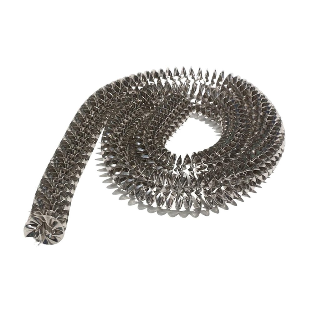 ECO SURECARE Electric Heating Tube Heat Sink 201/304SUS 1M Spiral Hollow Finned ID25/32/38mm Fin Height 9.5/12.5mm(304SUS,ID32mm H12.5mm)