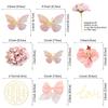 LcingTify 24 PCS Happy Birthday Cupcake Toppers Bows Flowers Butterflies Love Cake Toppers Valentine's Day Cake Decorations for Wedding Graduation Mother's Day Party Decorations Supplies Dusty Pink view 2