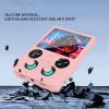 Fully Wrap Soft Protective Cover for ANBERNIC RG477V Elastic Silicone Shockproof Drop-Resistant Impact-Proof Case Sleeve Accessories with 4-Pieces Joystick Caps and Lanyard (Pink) view 4