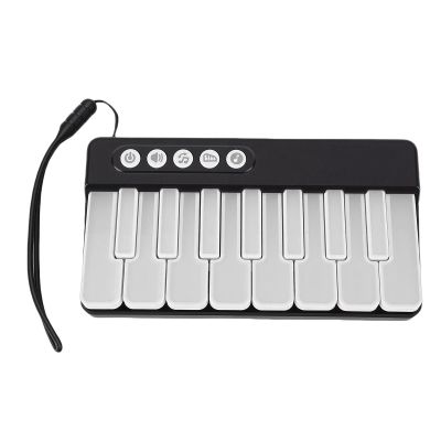 ASHATA Mini Piano Keyboard for Toddlers, Pocket Travel Piano Keyboard with 7 Color Gradient Lights, Musical Instrument Toy for Girl