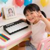 ASHATA Mini Piano Keyboard for Toddlers, Pocket Travel Piano Keyboard with 7 Color Gradient Lights, Musical Instrument Toy for Girl view 2