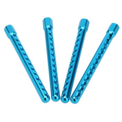 RC Toys For Redcat For Traxxas For Axial For Hsp 02144 1/10 4Pcs 102037 Aluminum Body Mounts For RC Cars Upgrade Parts(Blue)