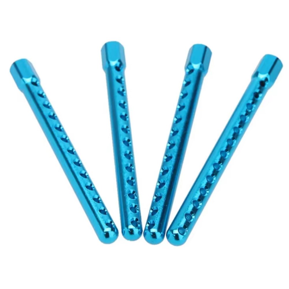 RC Toys For Redcat For Traxxas For Axial For Hsp 02144 1/10 4Pcs 102037 Aluminum Body Mounts For RC Cars Upgrade Parts(Blue)