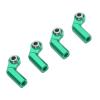 4 Set RC Link Rod End Alloy M4 Curved CW 7mm Ball Joint Head Set, RC Link Tie Rod End, Replacement for 1/10 Model Car, with 4 Nuts for Enhanced Control and Durability (Green) view 4