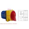 FXPCGZISH 20A and 25A Off-ON 4 Poles Disconnect Isolator Switches LW26GS CA10 48x48mm 64x64mm Padlock Rotary Cam Switch(20A 64x64mm Panel) view 2