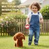KRYTJACZ Robot Dog Toy for Kids, Interactive Electronic Puppy with Remote Control Leash, Walking Barking Singing Plush Dog, Touch Sensitive Voice Control Robotic Pet Gift for Girls Boys view 2
