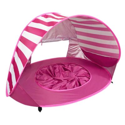 ZIZEV Baby Beach Tent, Sturdy Cloth Pop Up Sun Shelter with UPF50+ Protection and Vibrant Stripes, Portable Play Tent for Outdoor Camping and Beach