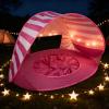 ZIZEV Baby Beach Tent, Sturdy Cloth Pop Up Sun Shelter with UPF50+ Protection and Vibrant Stripes, Portable Play Tent for Outdoor Camping and Beach view 3