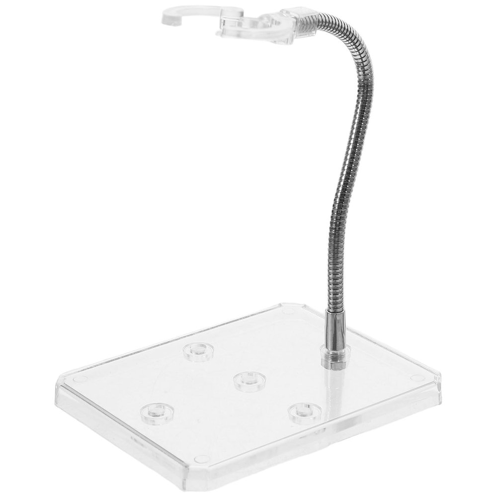 LIOOBO Transparent Flexible Model Display Stand for RG HG Small Action Figures Stable Support Base for Movable Figurine Models Under Waist Versatile Assembly Holder Compatible with Gundam