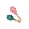 Wooden Sand Hammer, 2Pcs Wooden Maracas Mini Ball Sand Hammer Baby Rattle Shaker Musical Sound Toy for Kids Random Color view 1