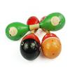 Wooden Sand Hammer, 2Pcs Wooden Maracas Mini Ball Sand Hammer Baby Rattle Shaker Musical Sound Toy for Kids Random Color view 3