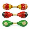 Wooden Sand Hammer, 2Pcs Wooden Maracas Mini Ball Sand Hammer Baby Rattle Shaker Musical Sound Toy for Kids Random Color view 4