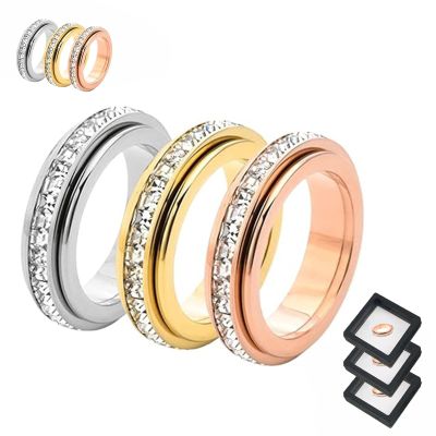 2026 New Sparkling Spinning Ring,Relieves Anxiety,Symbolizes Vows & Luck, Waterproof & Fade-Resistant(All,6)