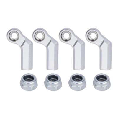 Components For SCX10 For TRX4 For Capra VS4-10 1/10 Metal Link Rod End M4 Ball Joint Head RC Crawler Upgrade Parts Accessories(Silver)