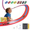 Flex Race Tracks for Kids, 16Ft Flexible Race Car Ramp Track Set with Race Tracks Cars Portable DIY Race Track Toy for Boys Age 3 4 5 6 7 Years Old Girls Kids Birthday Gifts - Blue & Red view 1