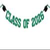 2026 Graduation Decorations - Green Glitter Class of 2026 Banner, We are So Proud of You, Congrats Grad 2026, 2026 Graduation Party Decorations (Pre-Assembly) (Green) view 1