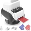 2-in-1 Automatic Card Shuffler and Dealer,360 Rotating Smart Card Dealing Machine with 4 Decks Capacity,Rechargeable Electric Poker Shuffling Machine Support 8 Players,for Blackjack Games view 1