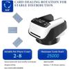 2-in-1 Automatic Card Shuffler and Dealer,360 Rotating Smart Card Dealing Machine with 4 Decks Capacity,Rechargeable Electric Poker Shuffling Machine Support 8 Players,for Blackjack Games view 3
