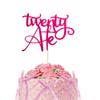 Twenty Ate Cake Topper,Hot Pink 28th Birthday Cake Topper,Happy 28th Cake Decorations for Men Women view 2