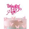 Twenty Ate Cake Topper,Hot Pink 28th Birthday Cake Topper,Happy 28th Cake Decorations for Men Women view 3
