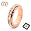 2026 New Sparkling Spinning Ring,Relieves Anxiety,Symbolizes Vows & Luck, Waterproof & Fade-Resistant(Rose Gold,7) view 1