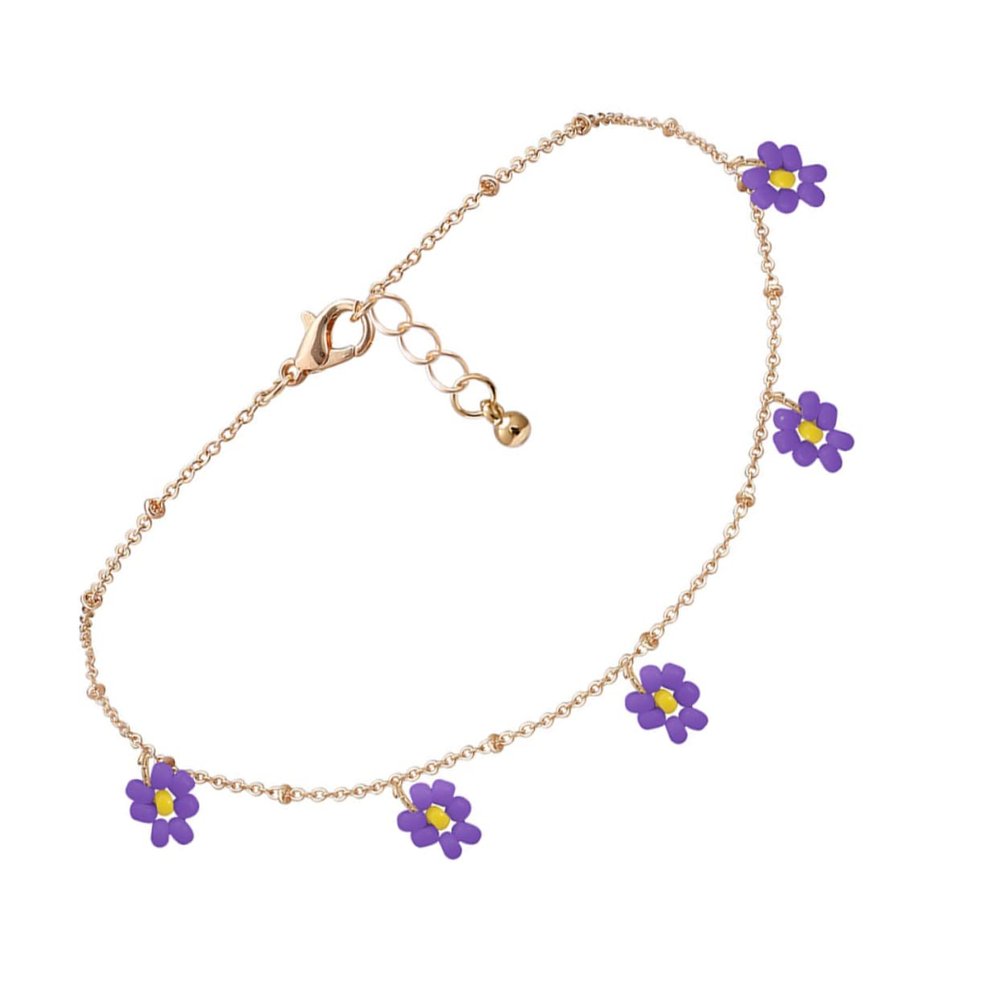 Adjustable Daisy Shaped for Women Charming Fresh Neck Decoration Elegant Beaded necklace